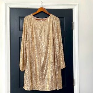 Chic Soul Gold Sequin Dress